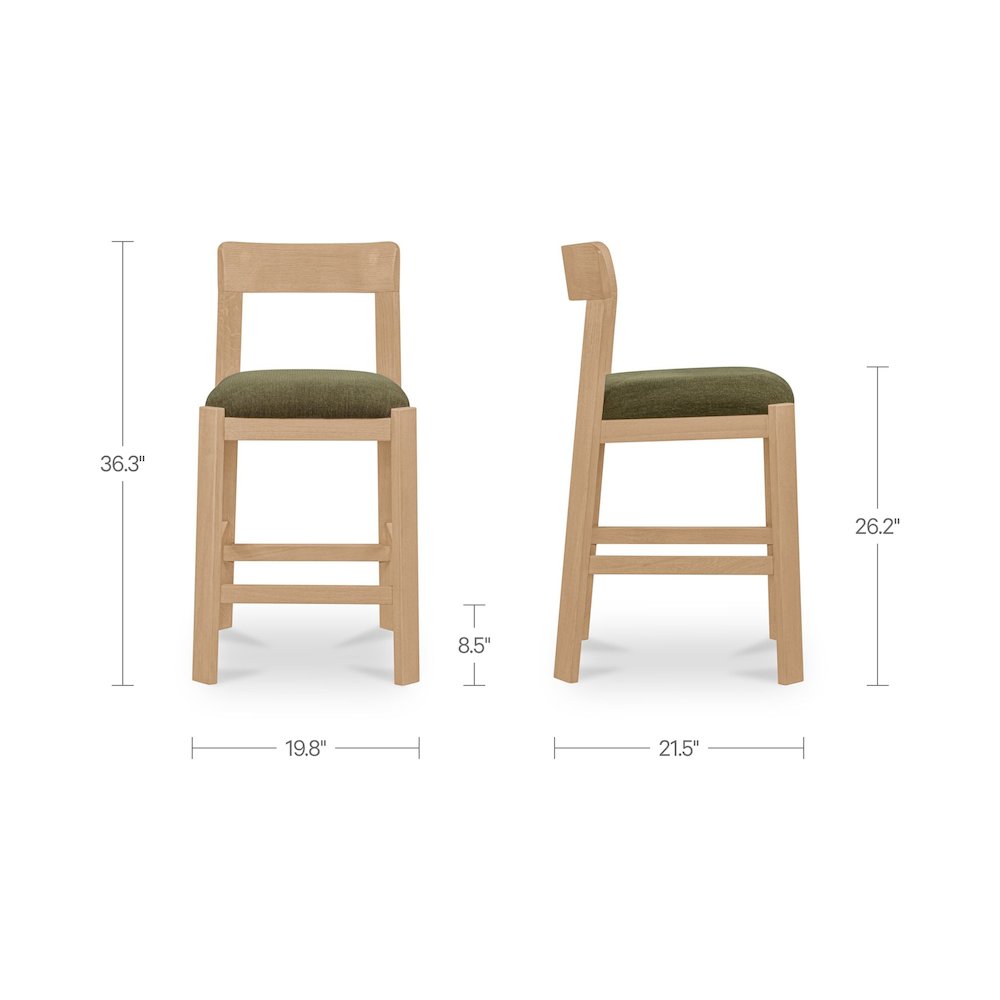 Oli Counter Stool Dark Green. Picture 3