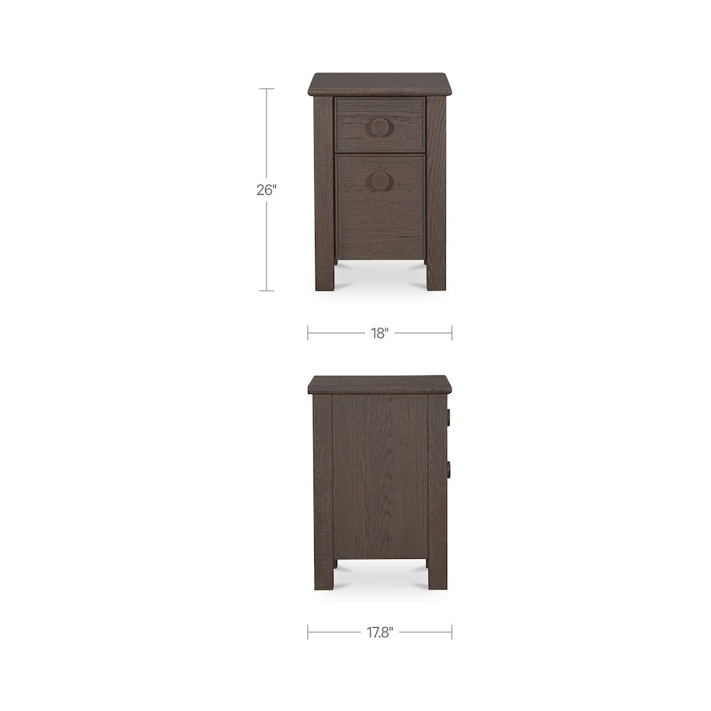 Loren Small Nightstand Dark Brown. Picture 3