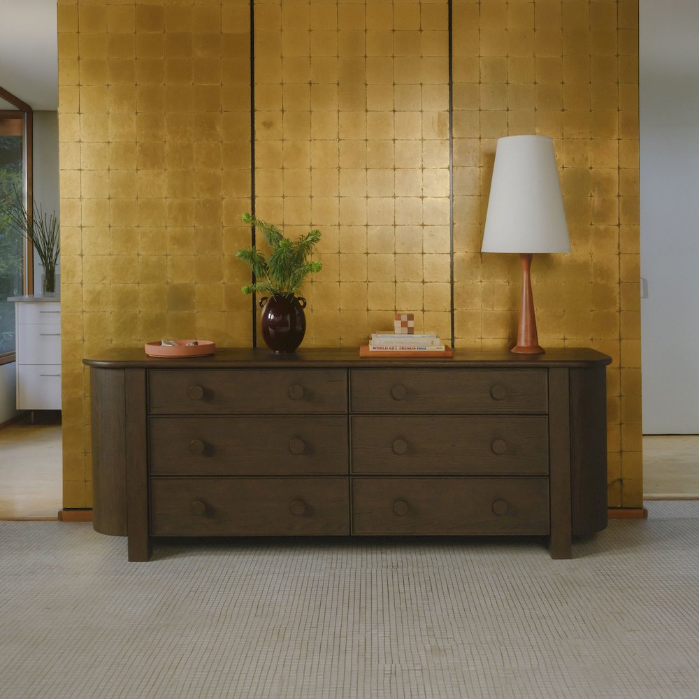 Loren 6 Drawer Dresser Dark Brown. Picture 3