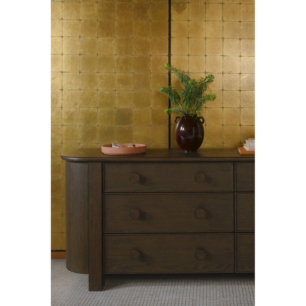 Loren 6 Drawer Dresser Dark Brown. Picture 4