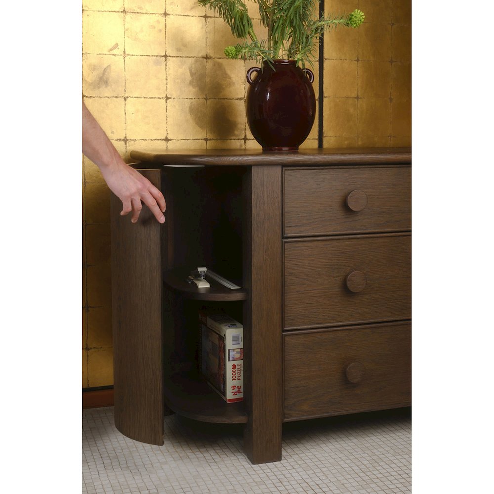 Loren 6 Drawer Dresser Dark Brown. Picture 7