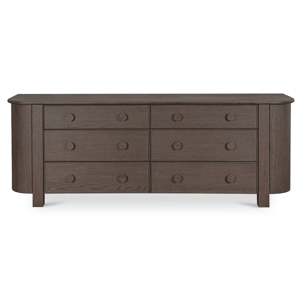 Loren 6 Drawer Dresser Dark Brown. Picture 1