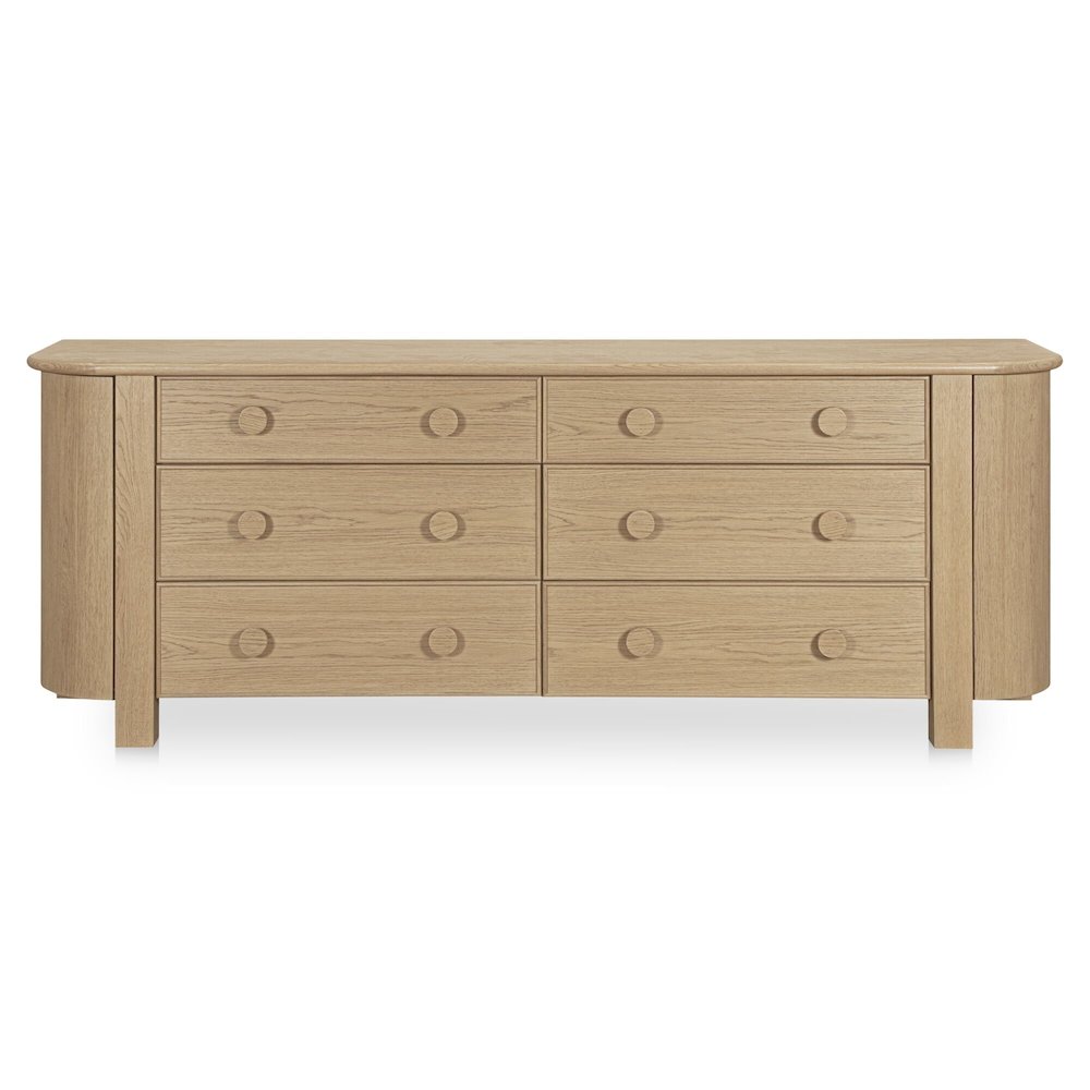 Loren 6 Drawer Dresser Natural. Picture 1
