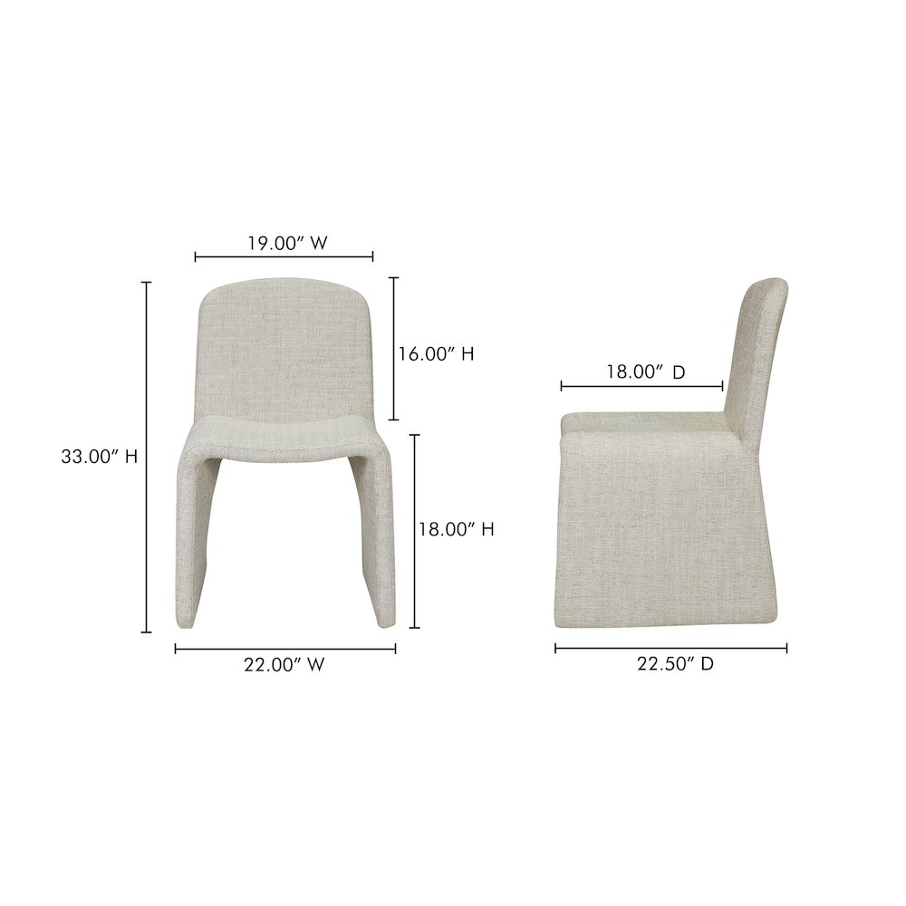 Ella Dining Chair Heather Beige. Picture 8