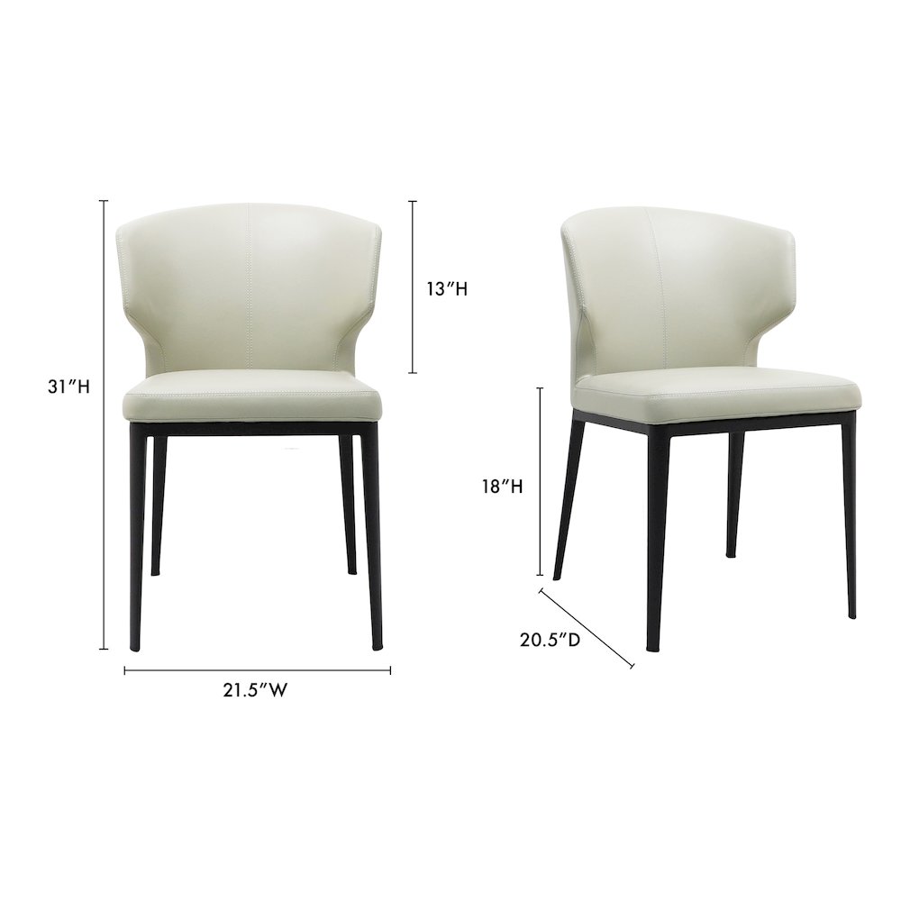 Delaney Dining Chair Beige - Set Of Two. Picture 9