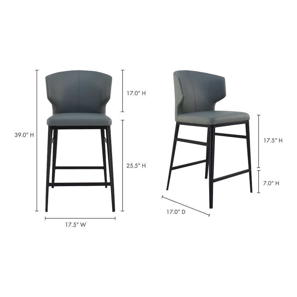Delaney Counter Stool Grey. Picture 5
