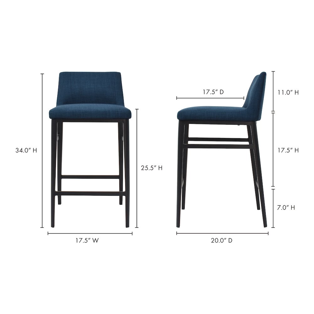 Baron Counter Stool Blue. Picture 7