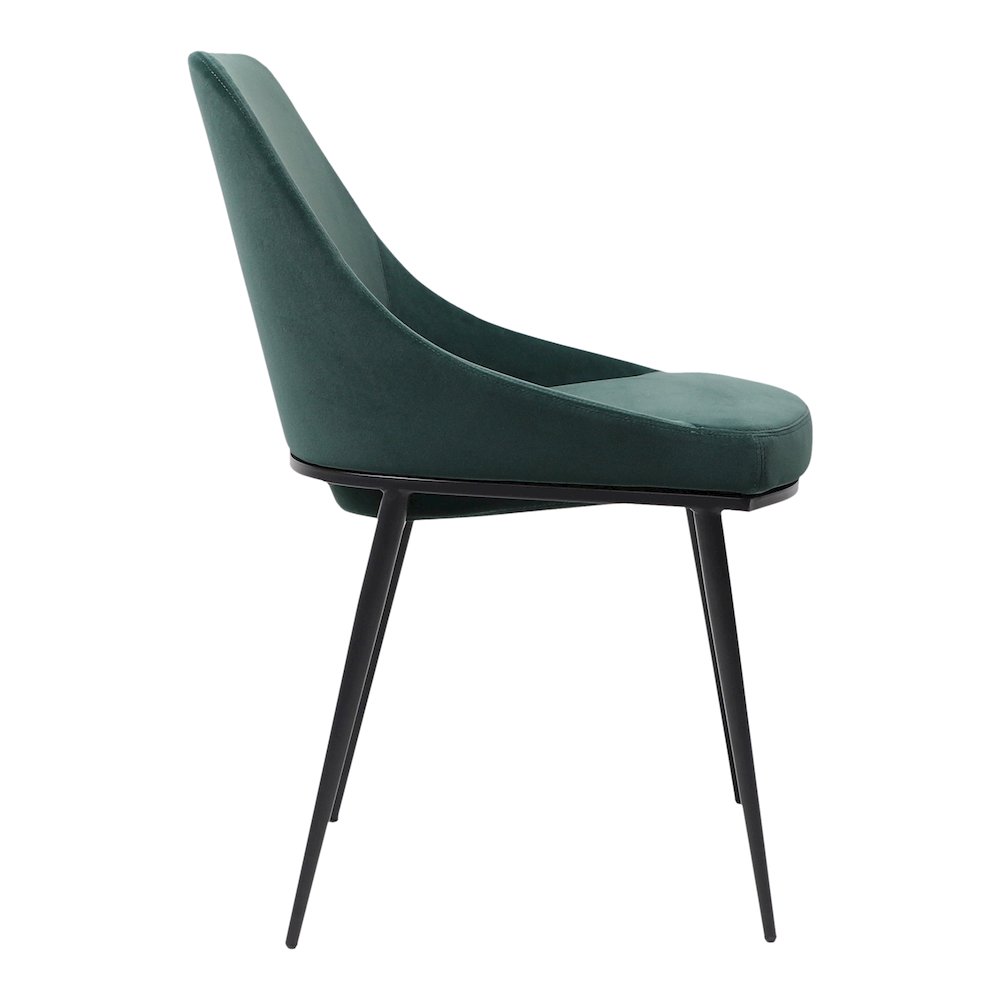 Sedona Dining Chair Green Velvet - Set Of Two. Picture 6