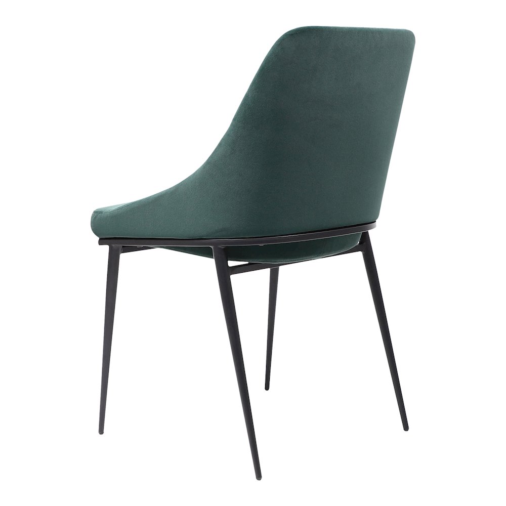 Sedona Dining Chair Green Velvet - Set Of Two. Picture 8