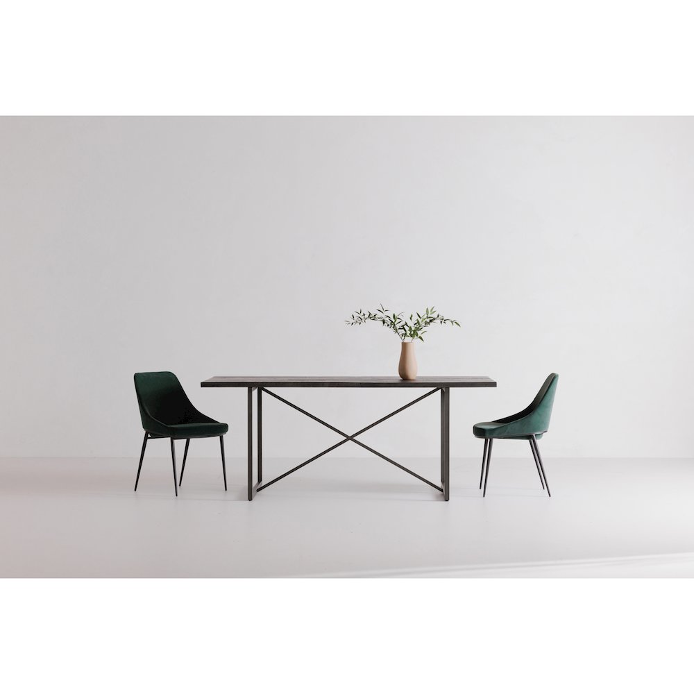 Sedona Dining Chair Green Velvet - Set Of Two. Picture 15