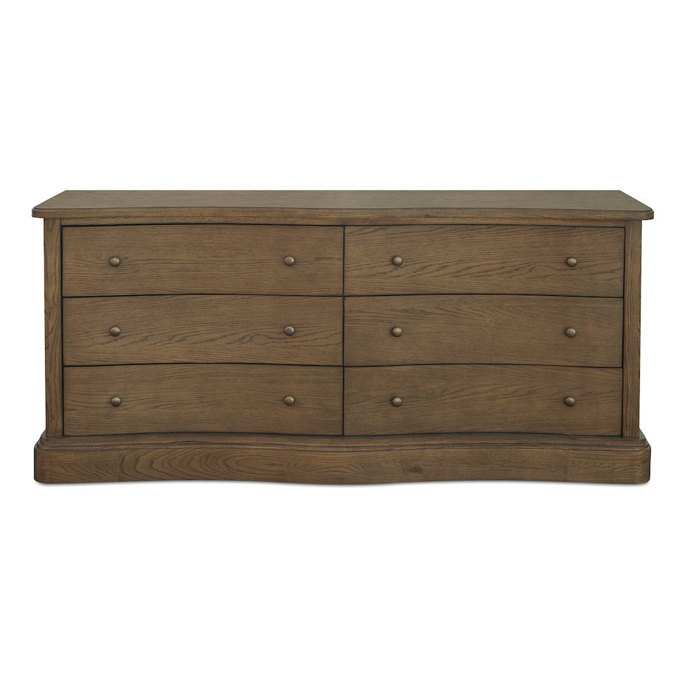 Clarence 6 Drawer Dresser Warm Brown. Picture 1