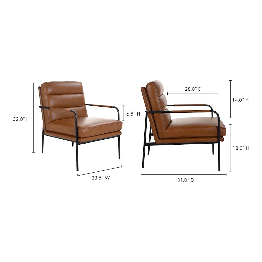 Verlaine Armchair Chestnut Brown. Picture 11
