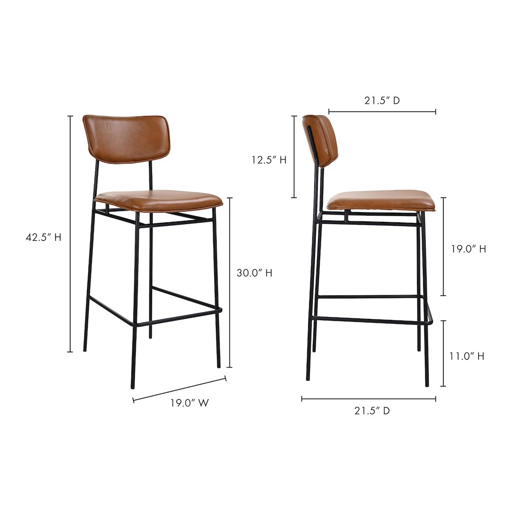 Sailor Bar Stool Brown. Picture 9