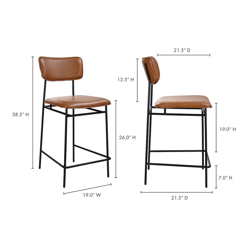 Sailor Counter Stool Brown. Picture 9