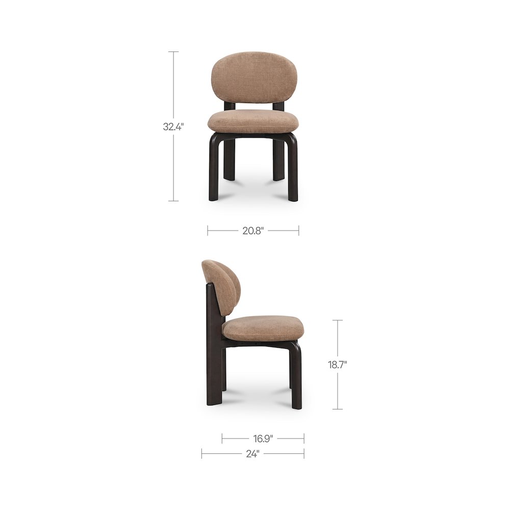 Sami Dining Chair Brown Set Of Two. Picture 7