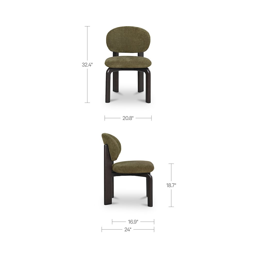 Sami Dining Chair Olive Set of Two. Picture 3