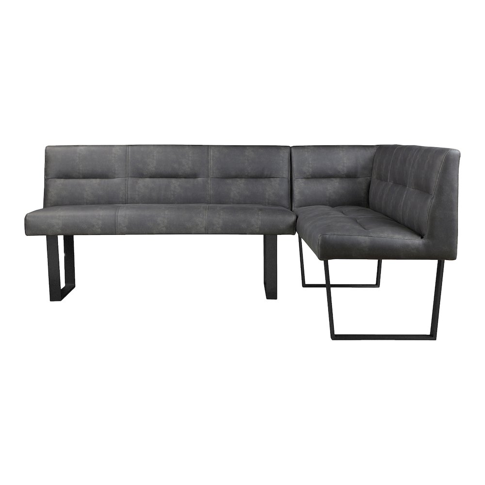 Hanlon Corner Bench Dark Grey. Picture 1