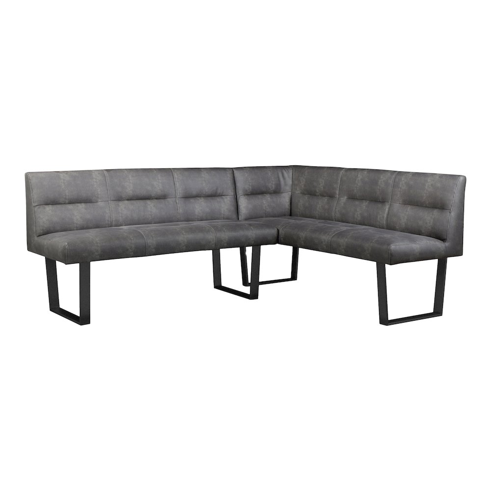 Hanlon Corner Bench Dark Grey. Picture 2