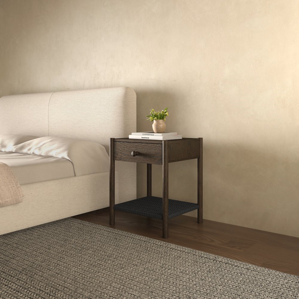 Millie Nightstand Dark Brown. Picture 8