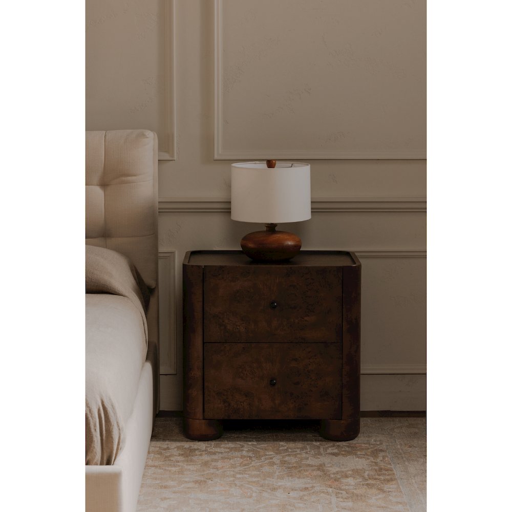 Gibson Nightstand Dark Brown. Picture 7
