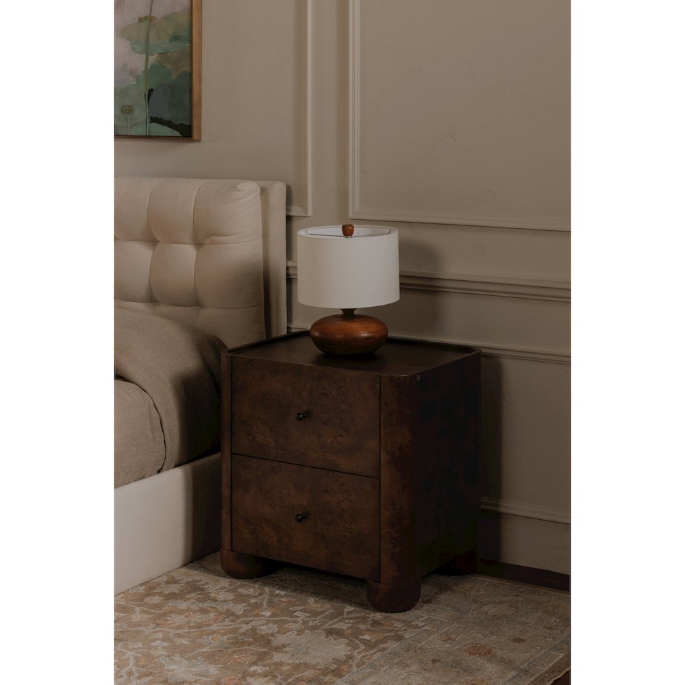 Gibson Nightstand Dark Brown. Picture 8