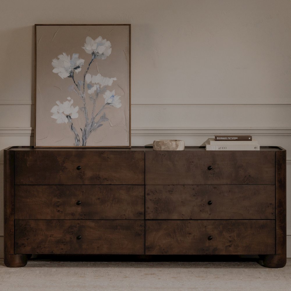 Gibson 6 Drawer Dresser Dark Brown. Picture 8