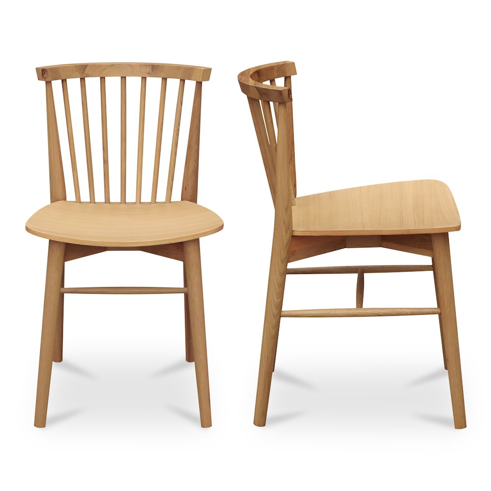 Marley Dining Chair Oak-Set of Two. Picture 3