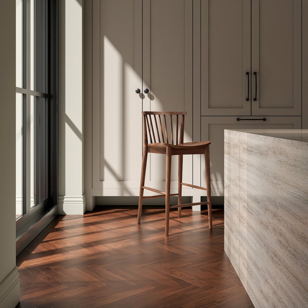 Marley Counter Stool Walnut. Picture 8