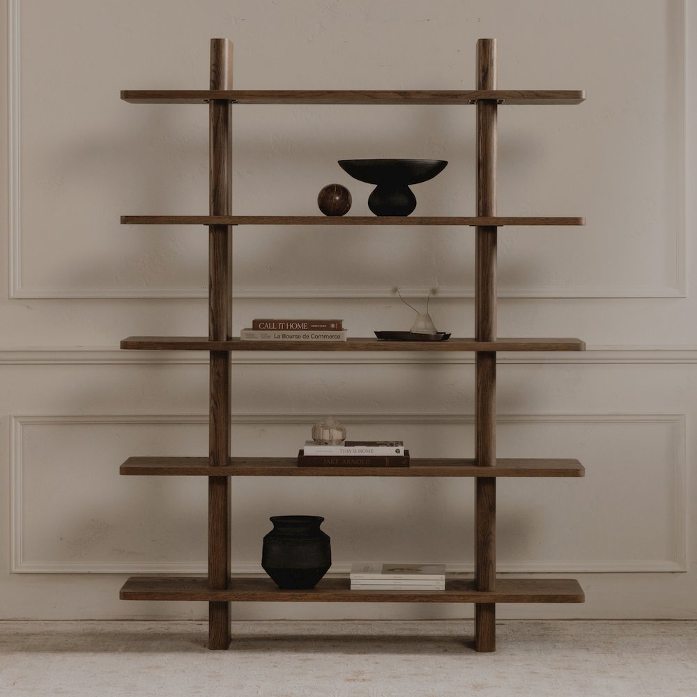Casey Bookcase Large Dark Brown. Picture 6