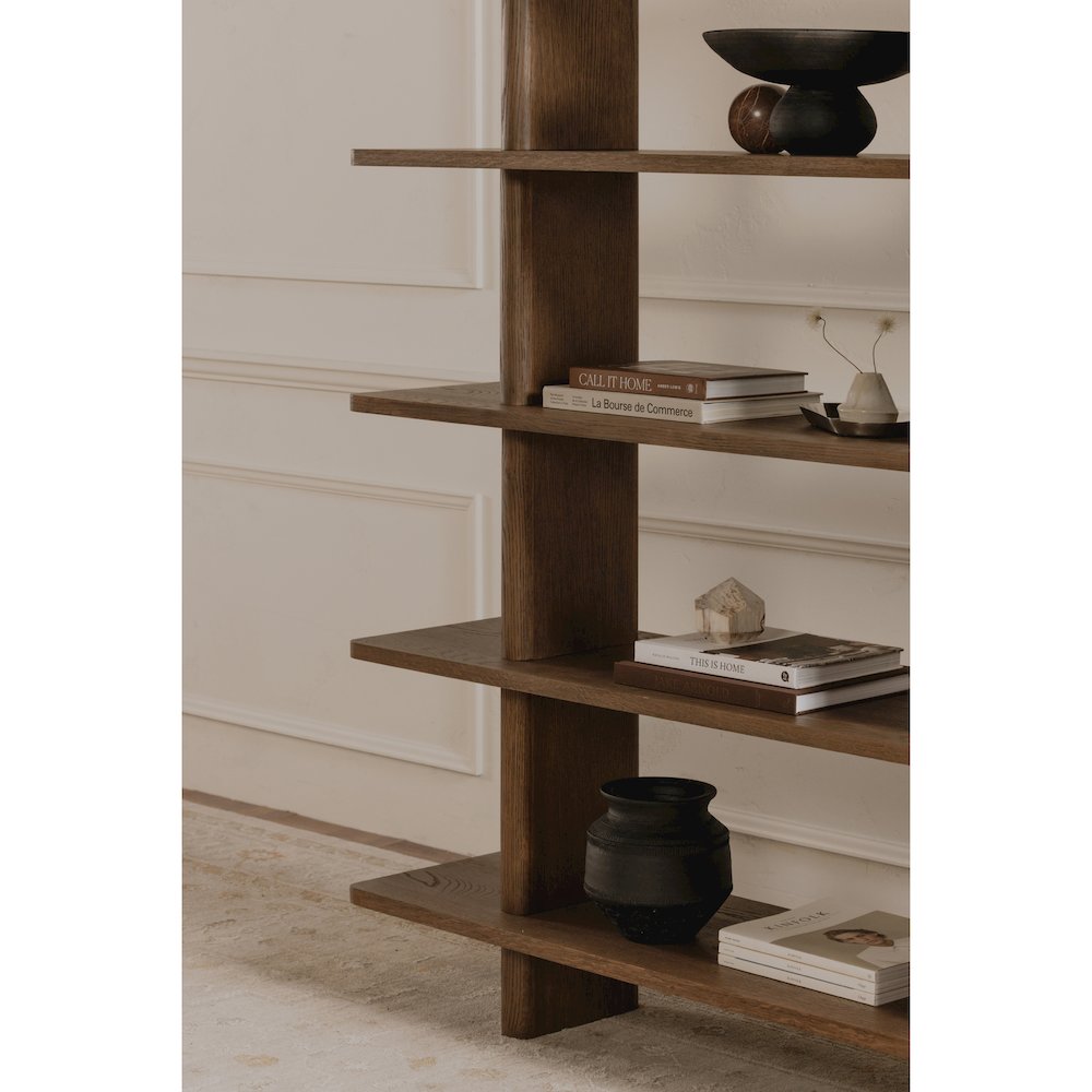 Casey Bookcase Large Dark Brown. Picture 5