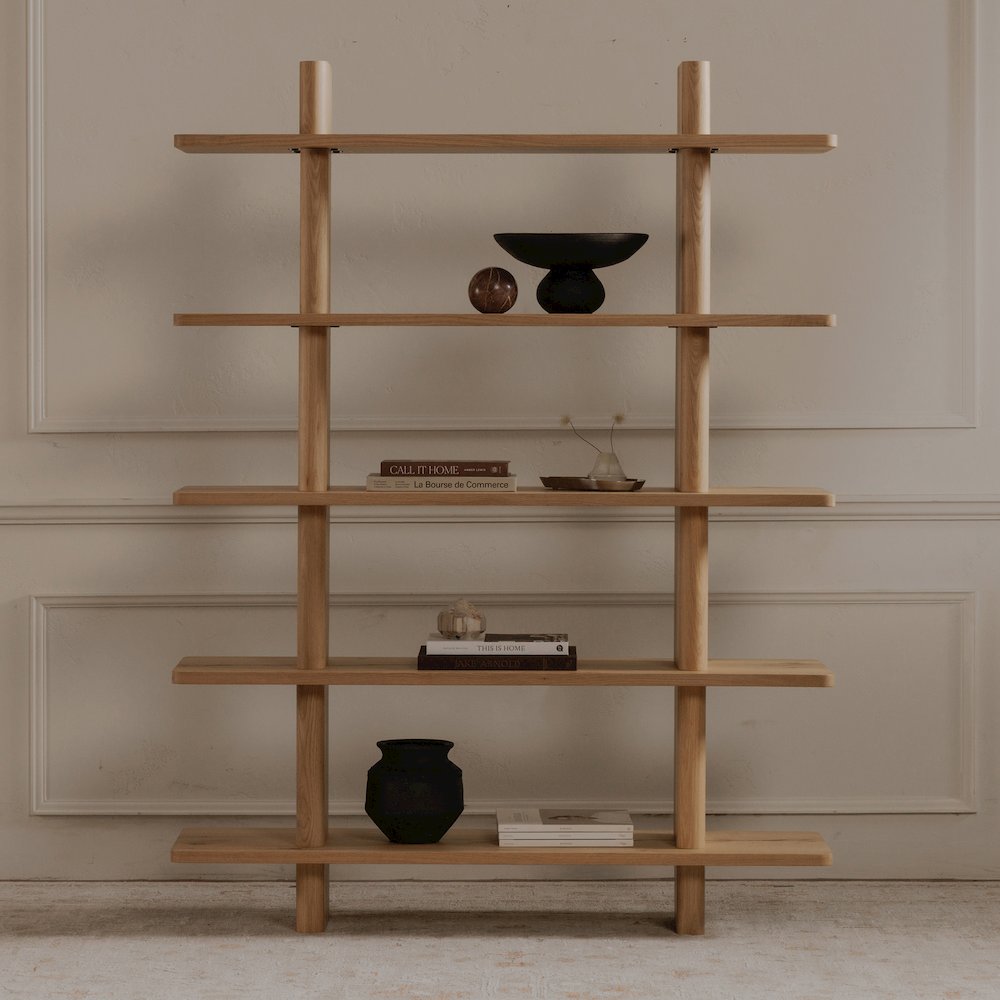 Casey Large Bookcase Rustic Oak. Picture 6