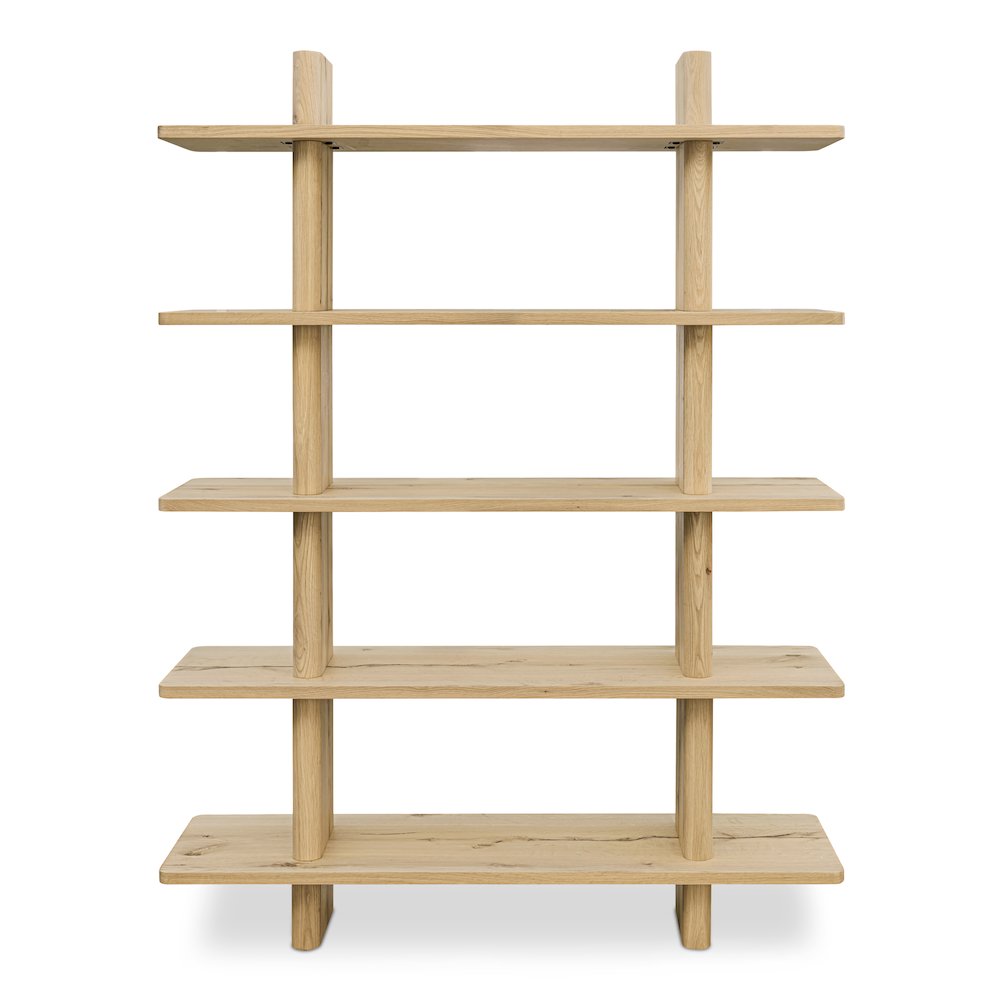 Casey Large Bookcase Rustic Oak. Picture 1