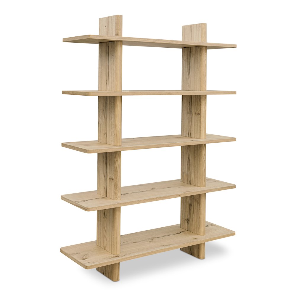 Casey Large Bookcase Rustic Oak. Picture 2