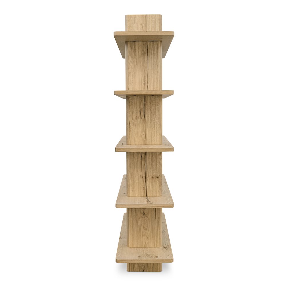 Casey Large Bookcase Rustic Oak. Picture 3