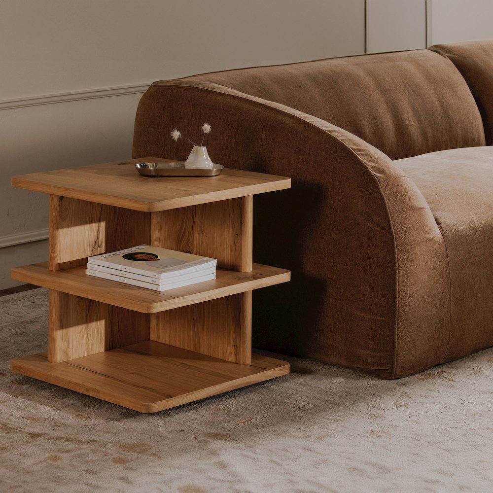 Casey Side Table Rustic Oak. Picture 5