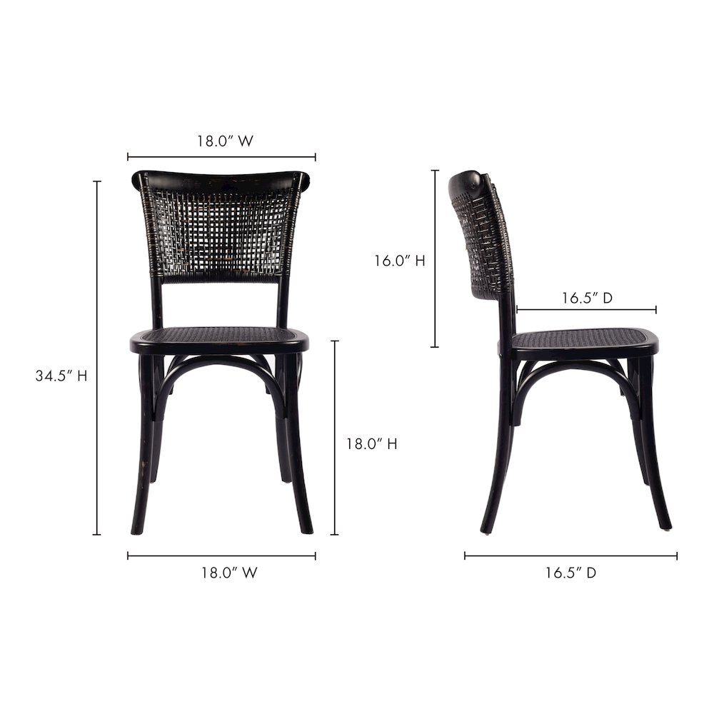 Churchill Dining Chair Antique Black - Set Of Two. Picture 21