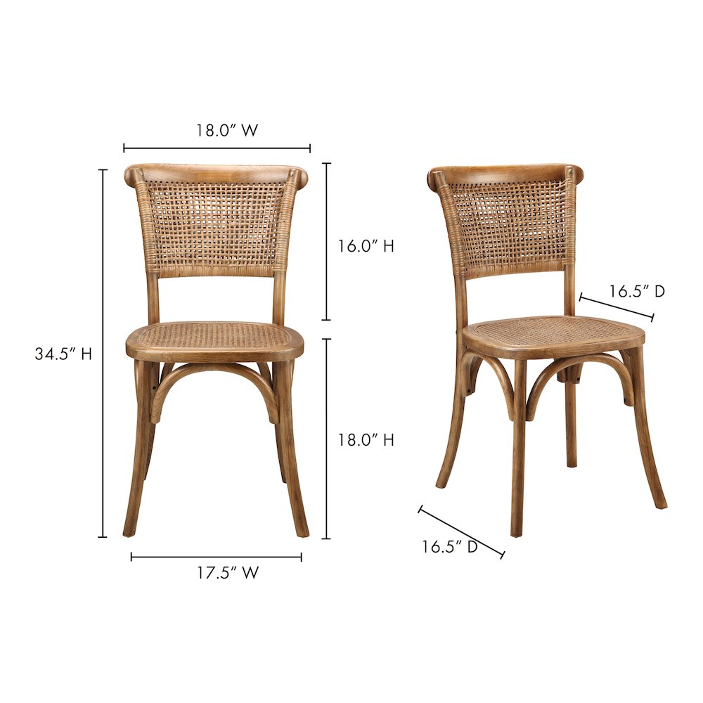 Churchill Dining Chair Light Brown - Set Of Two. Picture 10