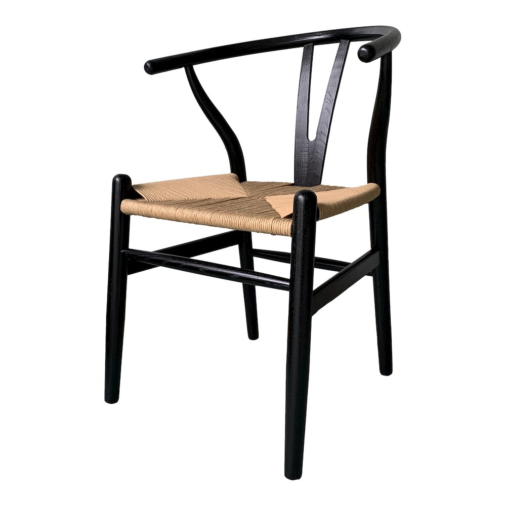 Ventana Dining Chair Black And Natural - Set Of Two. Picture 4