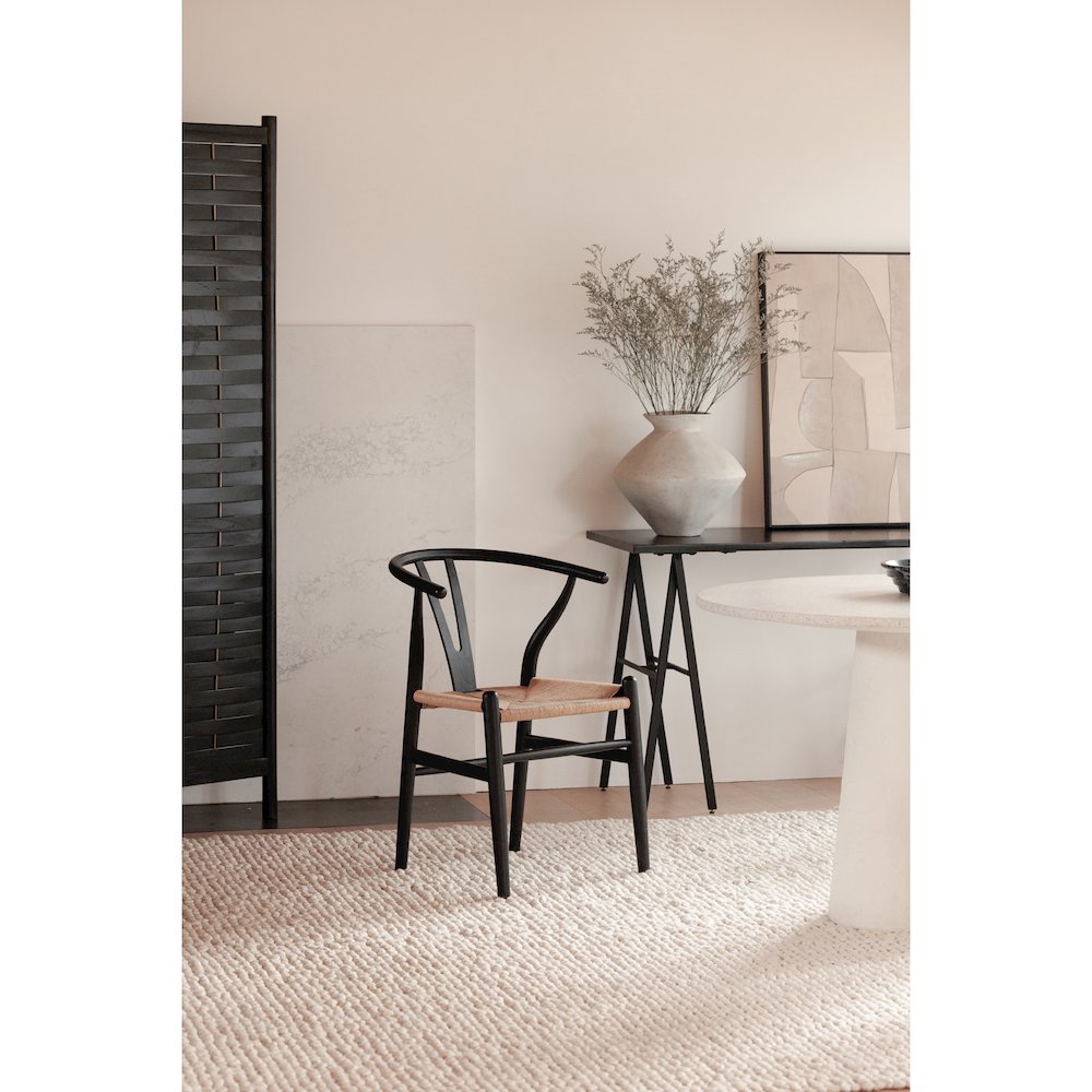 Ventana Dining Chair Black And Natural - Set Of Two. Picture 8