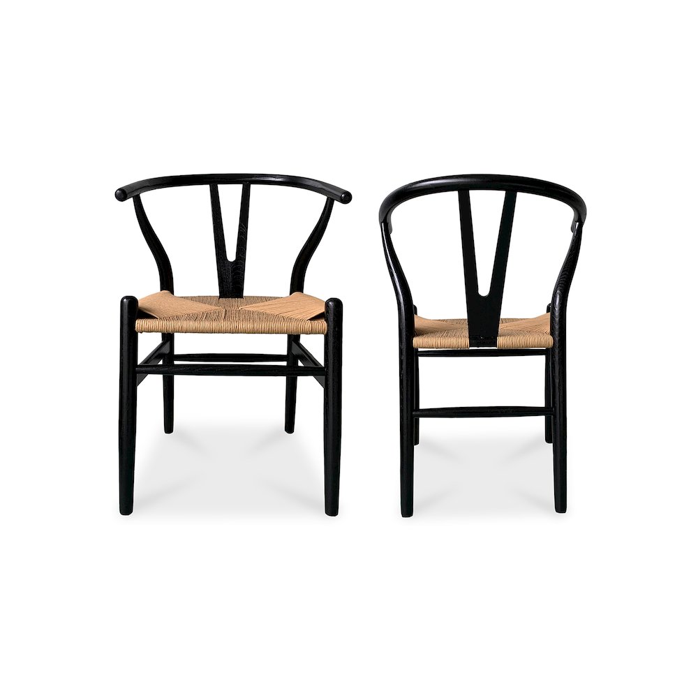 Ventana Dining Chair Black And Natural - Set Of Two. Picture 2