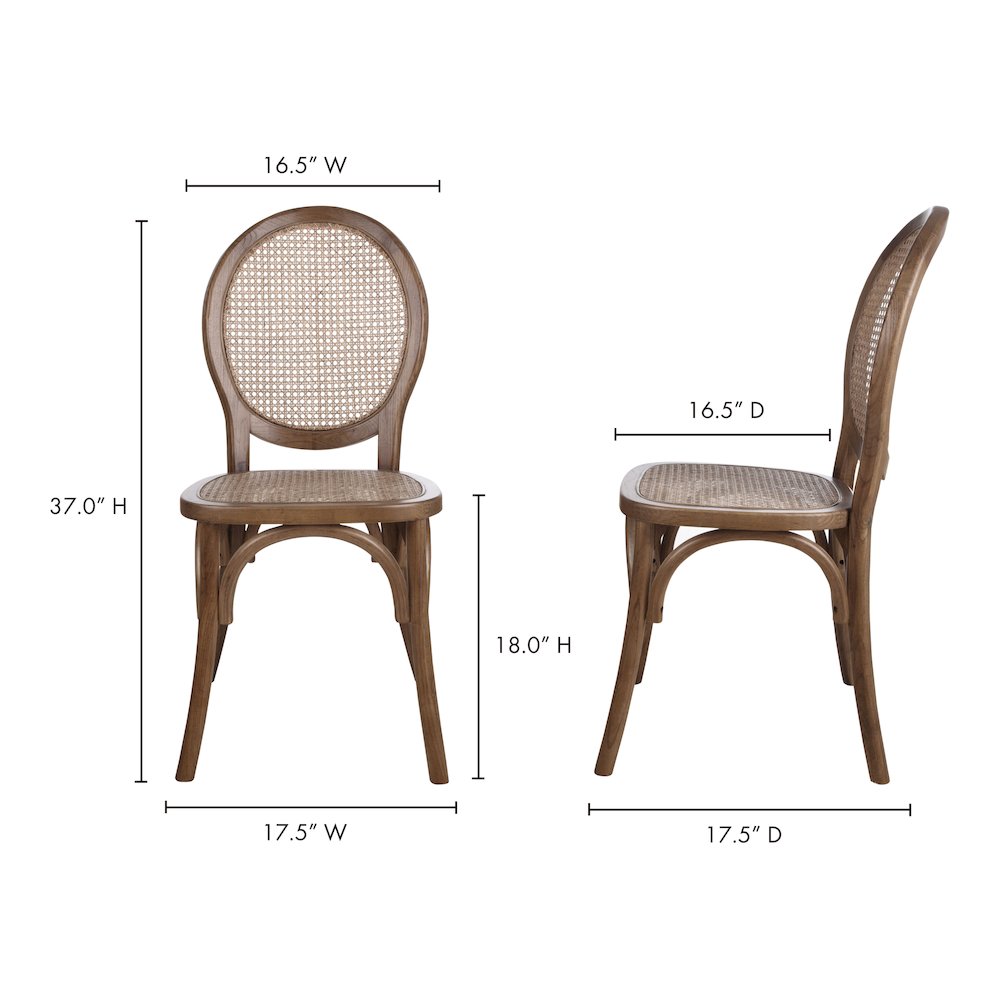 Rivalto Dining Chair Brown - Set Of Two. Picture 9