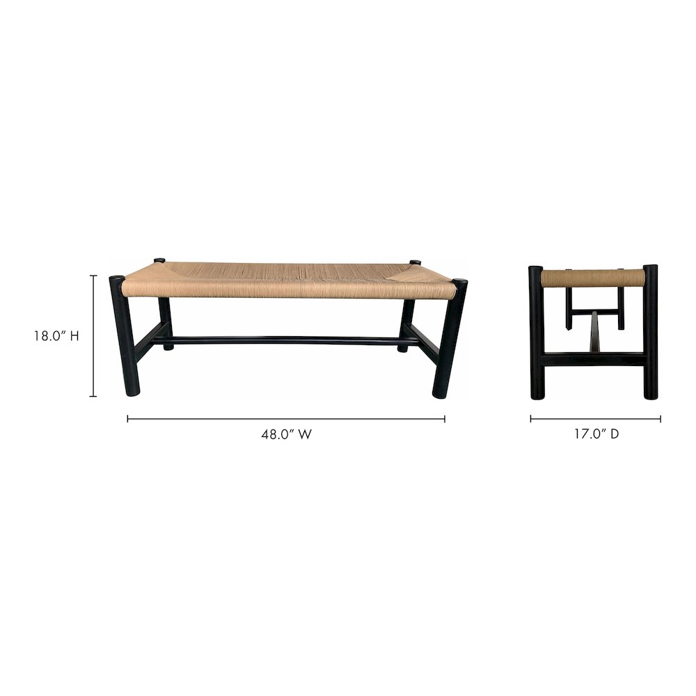 Hawthorn Small Bench Black. Picture 10