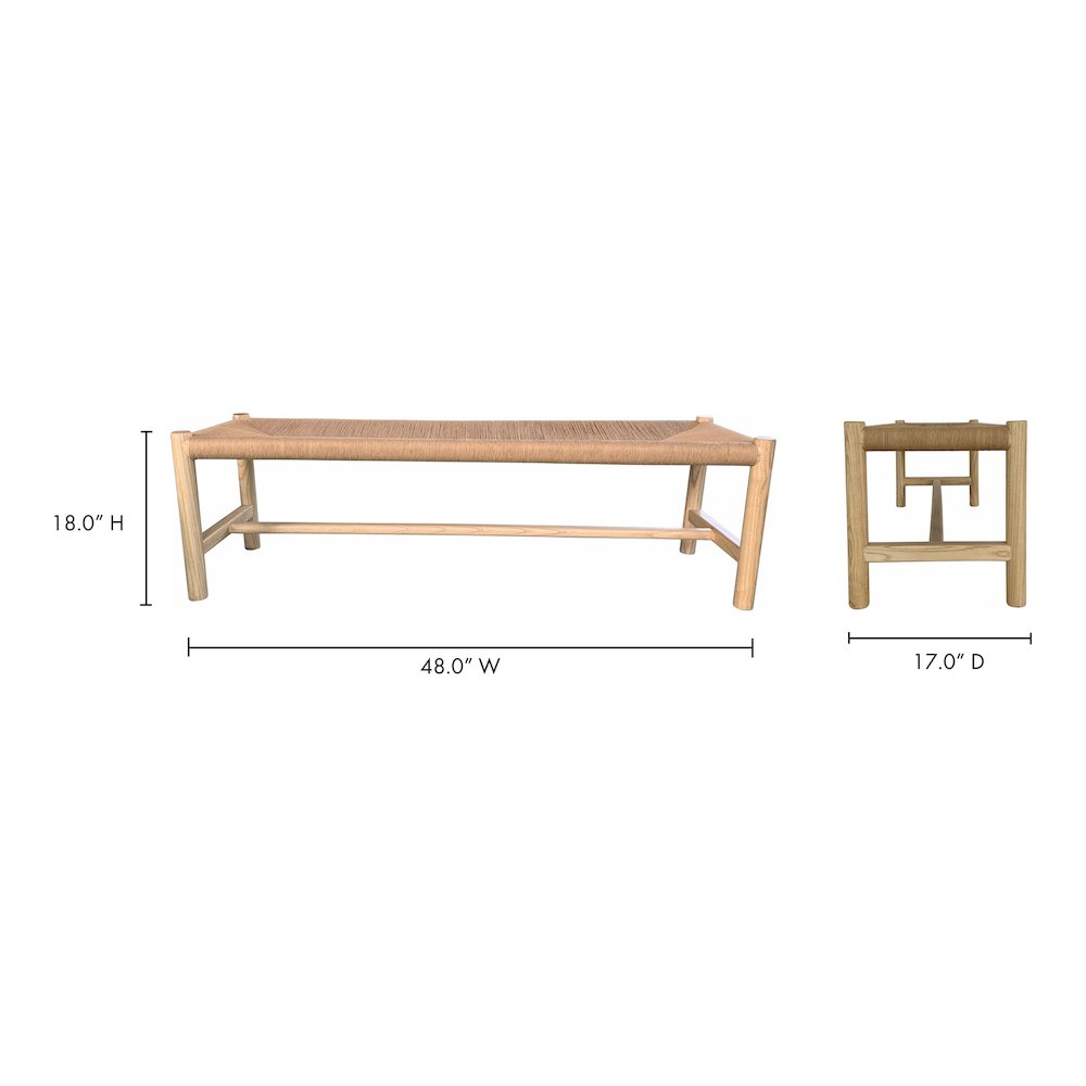 Hawthorn Small Bench Natural. Picture 10