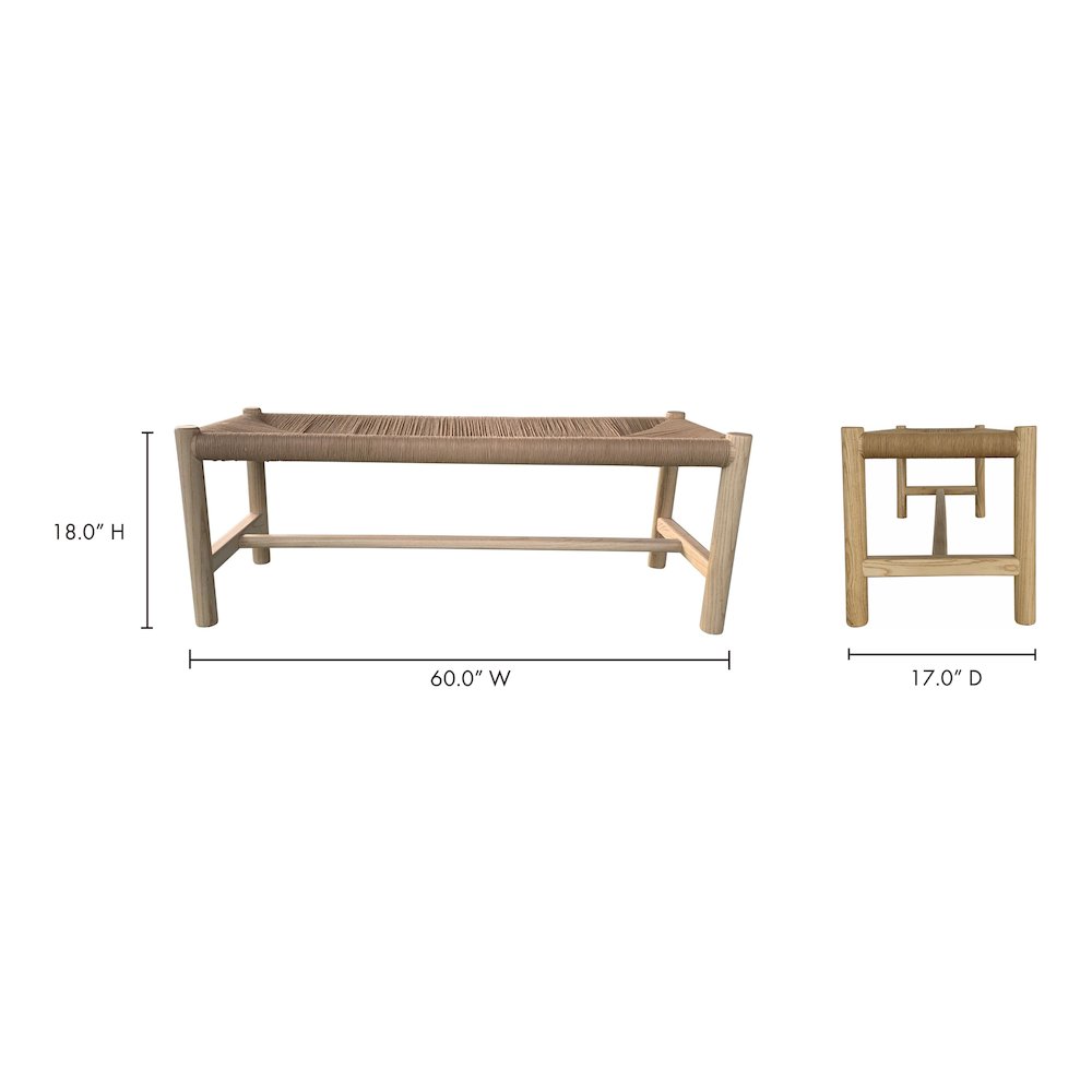 Hawthorn Large Bench Natural. Picture 10