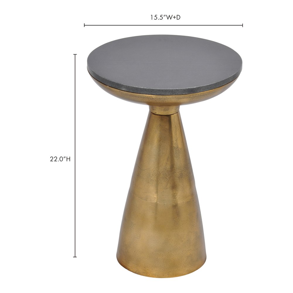 Font Side Table Brass. Picture 5
