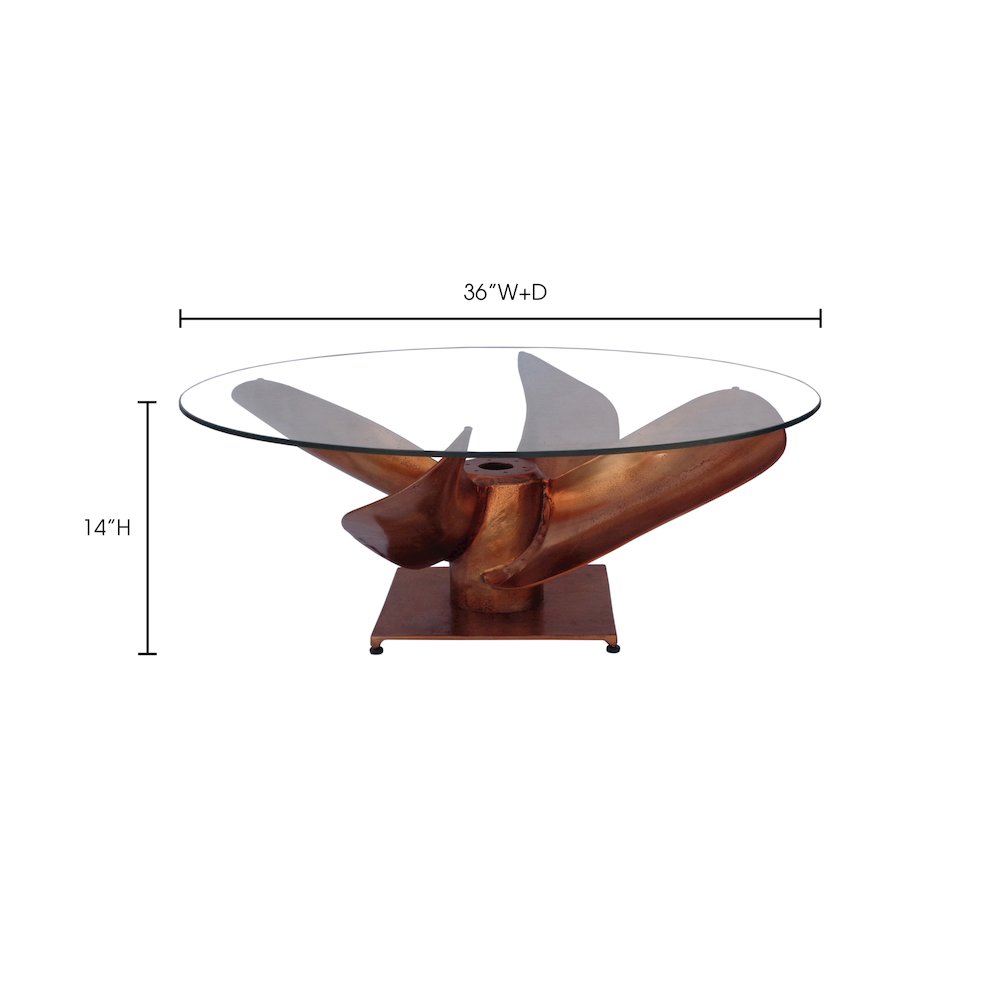 Archimedes Coffee Table Copper. Picture 5