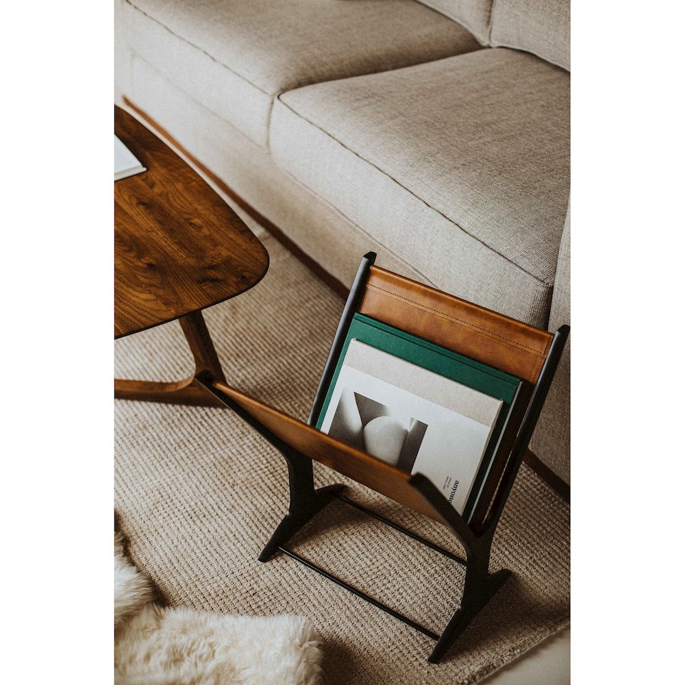 Ziff Magazine Holder Light Brown. Picture 4