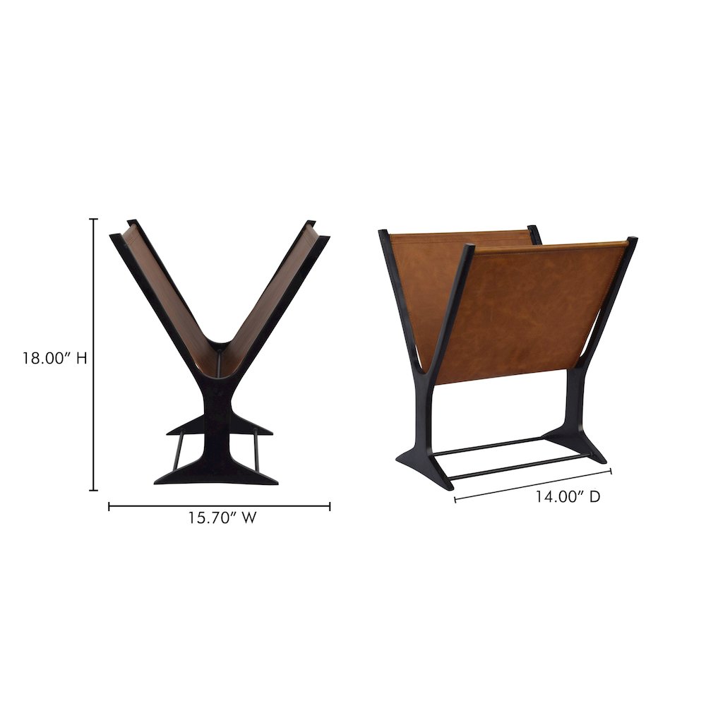 Ziff Magazine Holder Light Brown. Picture 7