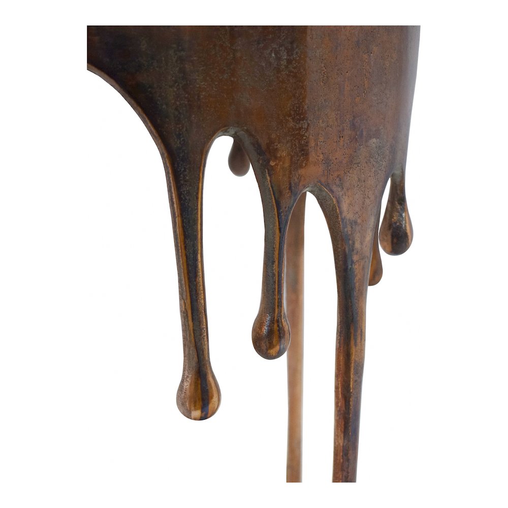 Copperworks Accent Table Antique Copper. Picture 3