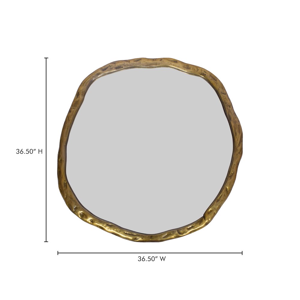 Foundry Large Mirror Gold. Picture 6